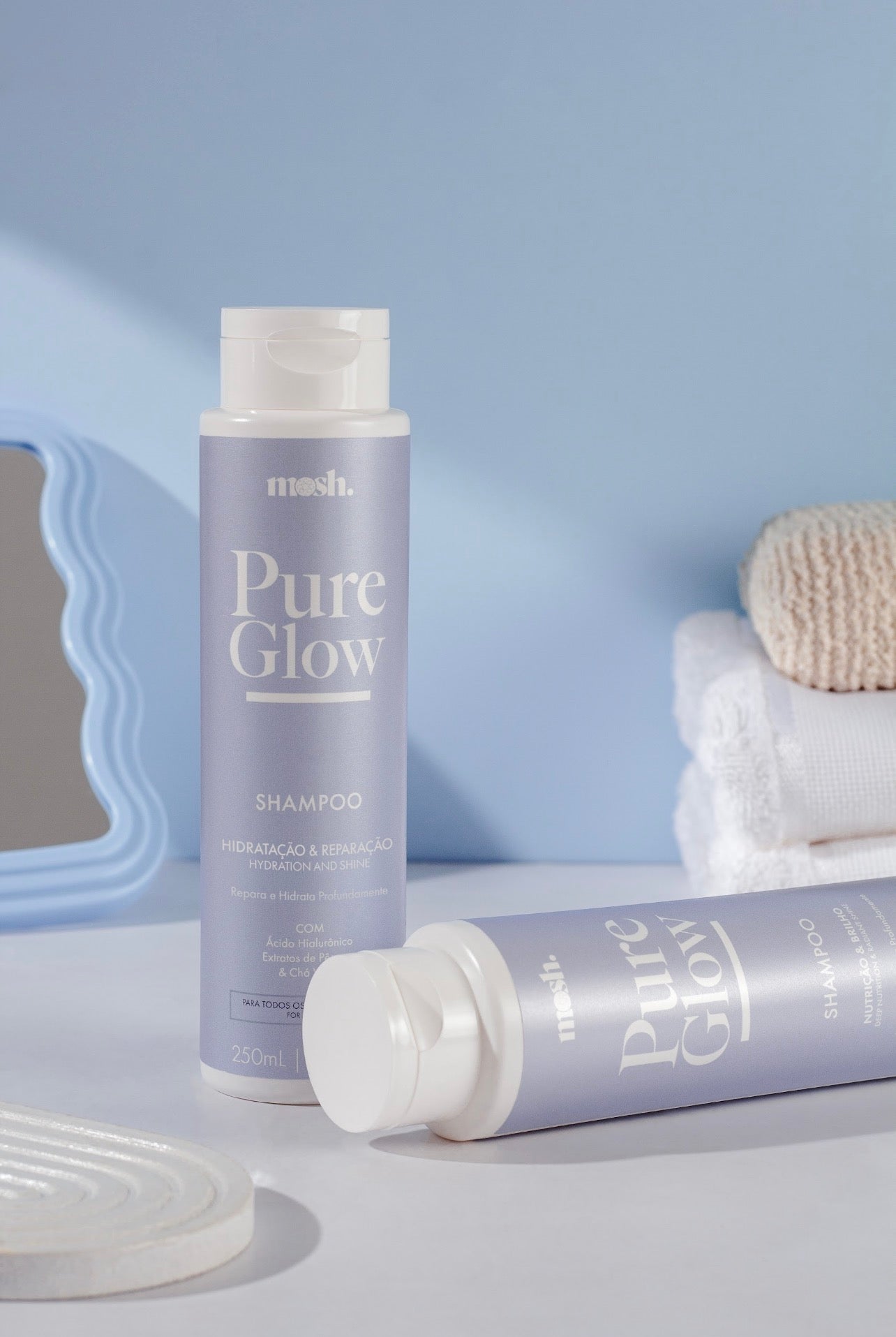 Shampoo Hidratação e Reparação Pure Glow 250ml