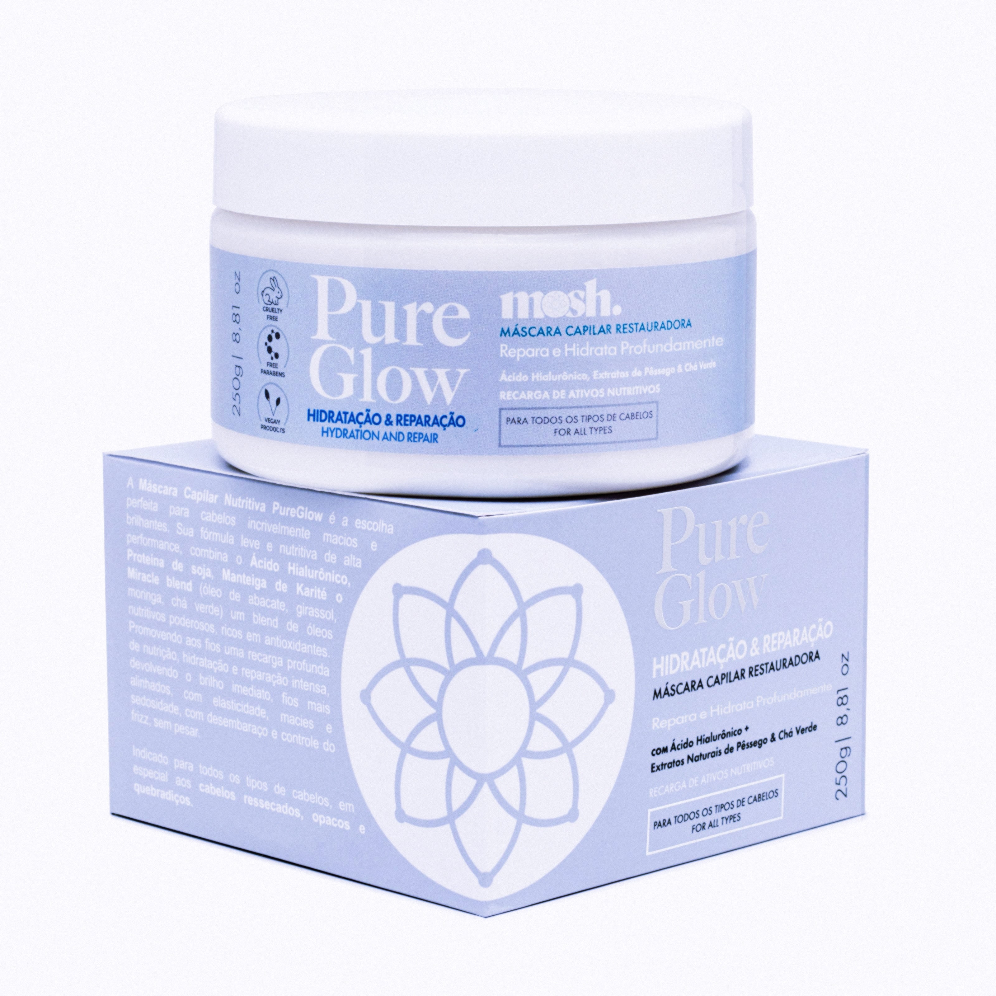 Máscara de Hidratação e Reparação Pure Glow 250G