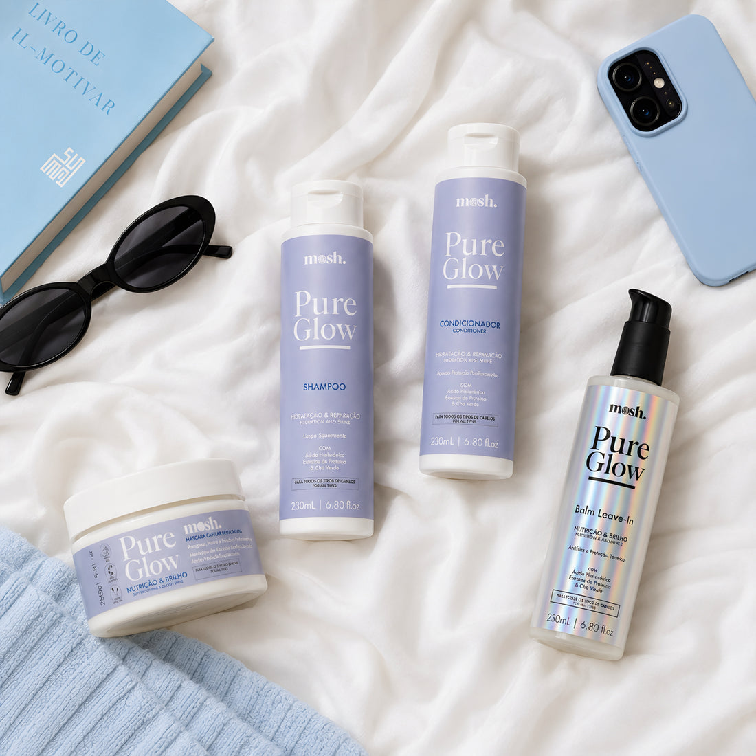 Kit Hidratação e Reparação Essencial Pure Glow