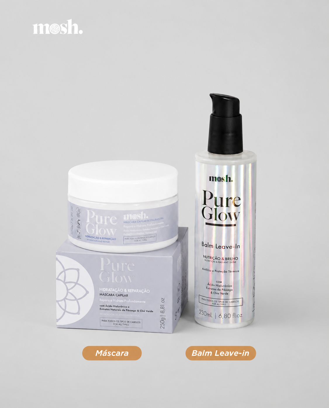 Kit Máscara + Balm Leave-in Pure Glow