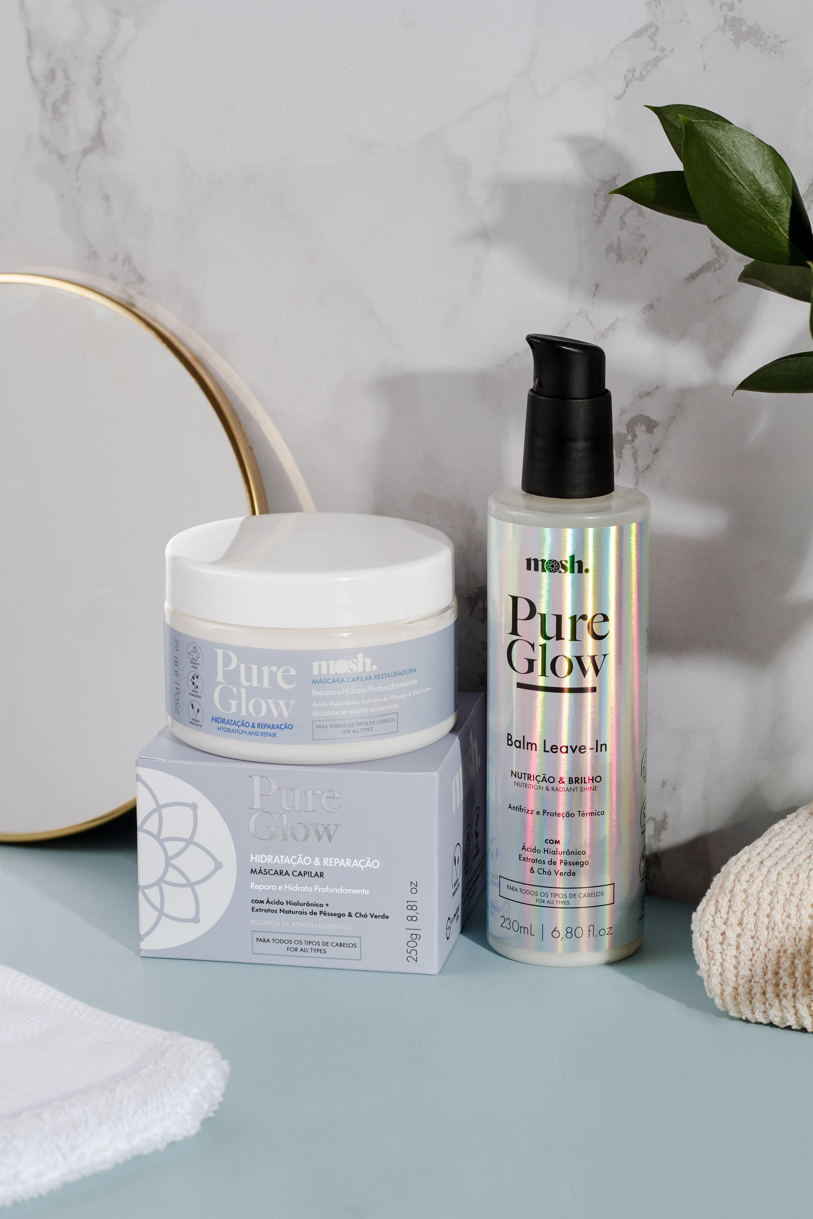 Kit Máscara + Balm Leave-in Pure Glow